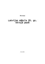 Konspekts 'Latvijas māksla 20.gadsimta otrajā pusē', 1.