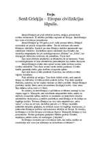 Eseja 'Senā Grieķija - Eiropas civilizācijas šūpulis', 1.