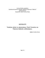 Referāts 'Venēcijas skolas īss raksturojums. Paolo Veronēzes un Tintoreto daiļrades salīdz', 1.