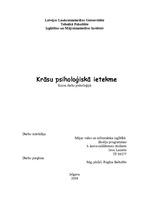 Referāts 'Krāsu psiholoģiskā ietekme', 1.