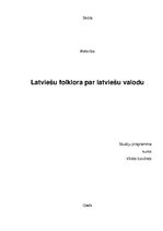 Referāts 'Latviešu folklora par latviešu valodu', 1.