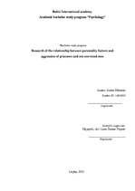 Diplomdarbs 'Agresijas un personības faktoru sakarību izpēte  ieslodzītajiem un netiesātajiem', 2.