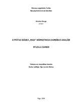 Referāts 'Atpūtas bāzes "Radi" mārketinga darbības analīze', 1.