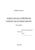 Referāts 'Darba līguma izvērtējums saskaņā ar LR darba likumu', 1.
