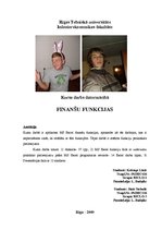 Referāts 'Finanšu funkcijas', 1.