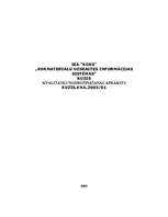 Konspekts 'Kvalitātes nodrošināšanas apraksts', 1.