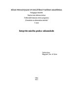 Konspekts 'Integrētā mācību prakse skolā', 1.