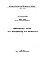 Konspekts 'Reklāmas projekta izstrāde', 1.