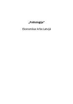 Referāts 'Ekonomikas krīze Latvijā', 1.