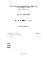 Referāts 'Ceriņu selekcija', 1.