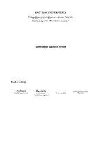 Prakses atskaite 'Pirmsskolas izglitības iestādes prakse', 1.