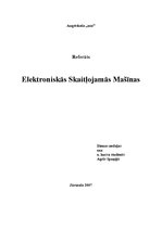 Referāts 'Elektroniskās skaitļojamās mašīnas', 1.