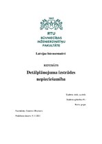 Referāts 'Detālplānojuma izstrādes nepieciešamība', 1.