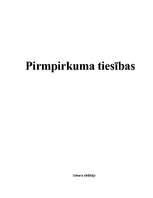Referāts 'Pirmpirkuma tiesības', 1.