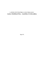 Referāts 'Gaisa temperatūras dimanika un mainība', 1.