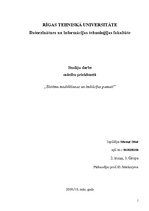 Konspekts 'Sistēmu modelēšanas un imitācijas pamati', 1.