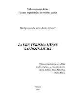 Referāts 'Lauku tūrisma mītņu salīdzinājums', 1.