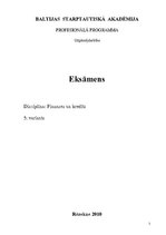 Konspekts 'Finanses un kredīts', 1.