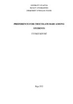 Konspekts 'Preference for Chocolate Bars Among Students', 1.