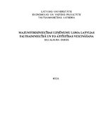 Diplomdarbs 'Mazumtirdzniecības uzņēmumu loma Latvijas tautsaimniecībā un to attīstības veici', 1.