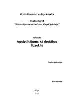 Referāts 'Apcietinājums kā drošības līdzeklis', 1.