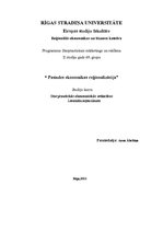 Konspekts 'Pasaules ekonomikas reģionalizācija', 1.