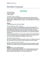 Konspekts 'Bioethics Summary', 1.