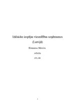 Konspekts 'Izklaides iespējas viesmīlības uzņēmumos Latvijā', 1.