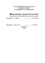 Referāts 'Būvmateriālu kvalitāte Latvijā', 1.