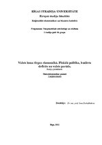 Konspekts 'Valsts loma tirgus ekonomikā. Fiskālā politika, budžeta deficīts un valsts parād', 1.