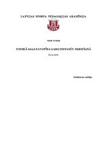 Referāts 'Fiziskā sagatavotība garo distanču skriešanā', 1.