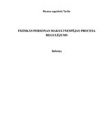 Referāts 'Fiziskas personas maksātnespēja', 1.