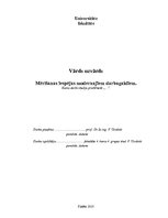 Referāts 'Mērīšanas iespējas modernajiem darbagaldiem', 1.