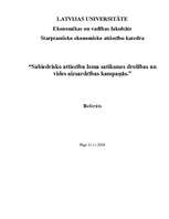 Referāts 'Sabiedrisko attiecību loma CSDD kampaņā "Beigta balle"', 1.