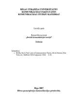 Konspekts 'Divas pamatpieejas komunikācijas pētniecībā', 1.