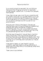 Eseja 'Nature Protection', 1.