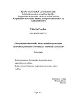 Diplomdarbs 'Starptautisko ekonomisko sakaru attīstības perspektīvu novērtēšana plastmasas iz', 1.