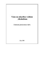 Referāts 'Viens no atkarības veidiem - alkoholisms', 1.