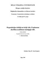 Konspekts 'Organizācijas iekšējā un ārējā vide. Uzņēmuma darbības uzsākšana mainīgajā vidē', 1.