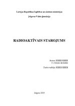 Referāts 'Radioaktīvais starojums', 1.