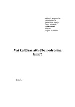 Referāts 'Vai kultūras attīstība nodrošina laimi', 1.