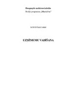 Referāts 'Uzņēmumu vadīšana', 1.