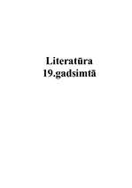 Referāts 'Literatūra 19.gadsimtā ', 1.