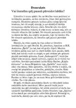 Eseja 'Vai literatūra spēj pasauli pārveidot labāku', 1.