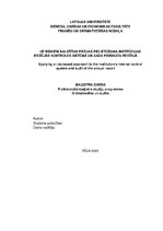 Diplomdarbs 'Uz riskiem balstītas pieejas pielietošana institūcijas iekšējās kontroles sistēm', 1.