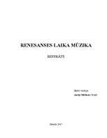 Referāts 'Renesanses laika mūzika', 1.