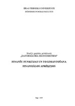 Referāts 'Finanšu funkcijas un to izmantošana finansiālos aprēķinos', 1.