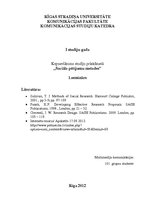 Konspekts 'Sociālo pētījumu metodes', 1.