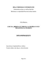 Diplomdarbs 'LSEZ SIA "Hidrolats" Eiropas Savienības fondu piesaistīšanas projekts', 1.