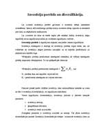 Konspekts 'Investīciju portfelis un diversifikācija', 1.